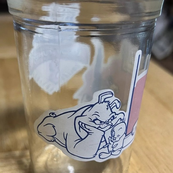 Vintage 1994 Welch's Jelly Jar Glass Looney Tunes #3 Sylvester Tweety & Hector - Picture 3 of 3